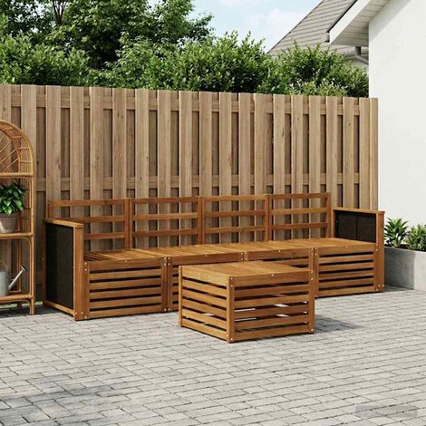 vidaXL Outdoor Sofa Set 5 pcs Natural Solid Acacia Wood (1/5)