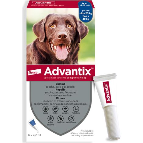 Antiparassitario 25 6 Pipette Advantix Spot On 40 kg 4 ml (1/5)