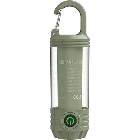 Lampe Camping LED Lampe de Camping avec USB Rechargeable Lampe a Pile Portable Petite Lanterne Exterieur 4 Modes, 300 Lumens pour Bivouac Pêche Randonnée Barbecue