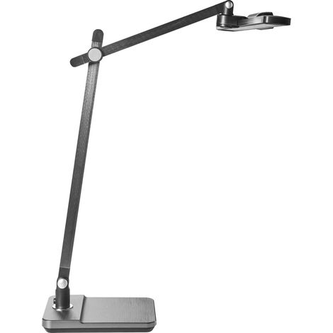 Lampada da scrivania LED professionale per ufficio regolabile con dimmer continuo e modalità CCT grigia Serpens