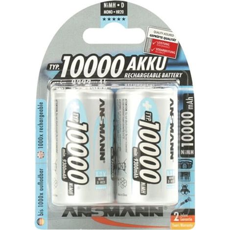 Ansmann maxE Mono (D)-Akku NiMH 10000 mAh 1.2 V 2 St.