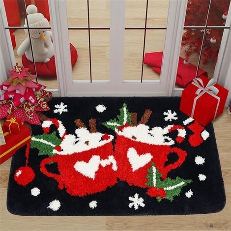 Festive 40x60cm Christmas Welcome Mat, Non-Slip Holiday Doormat (1/5)