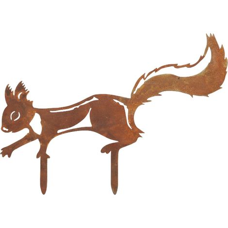 Gartendeko Eichhörnchen in Edelrost-Optik, 36 x 24 cm (1/5)