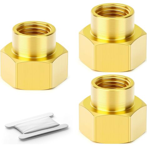 3 Pièces Manchon Réduction Laiton 1/4" vers 1/2" Femelle BSP (1/5)