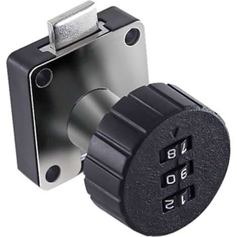 1 jeu de cadenas à combinaison, combinaison à 3 chiffres, quincaillerie de sécurité antivol compatible avec les portes de boîtes aux lettres, noir