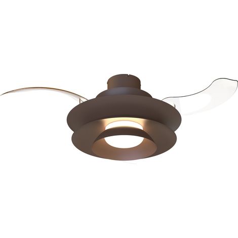 Ventilateur, Plafonnier Ventilateur ACONCAGUA led Marron en Plastique, MANTRA