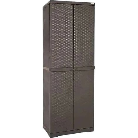 ARMADIO PORTASCOPE 'RATTAN WENGE' cm L 65x P 45x H 178