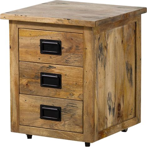 Rollcontainer Mango 50x50x60 natur lackiert RAILWAY 1003