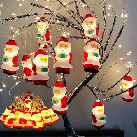 Noël-Leuchte, 1,5 m, 10 LED-Leinwand, leuchtende Noël-Leuchte, undurchlässig für Dekoration im Außenbereich, im Garten, im Innen- und Außenbereich (weiße Farbe). (1/4)