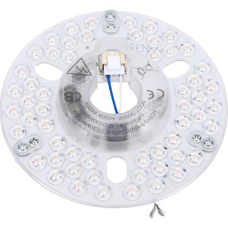 Ortviai Panneau LED magnétique de remplacement pour ventilateur de plafond – 18 W, 130 mm, 3 températures de couleur (3000K/4000K/6500K)