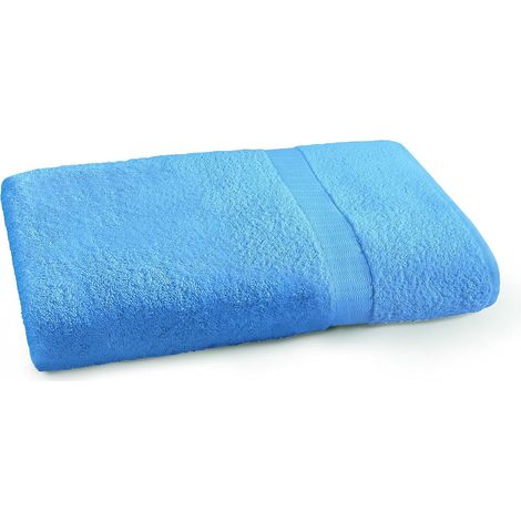Serviette De Bain - 1 Pièce - Coton - Jacquard - Salle De Bain - 150x100cm Bleu (1/3)