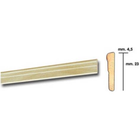 25 x CORNICE P/PARATI 4,5X23 BAROCCO 200 CM FRASSINO