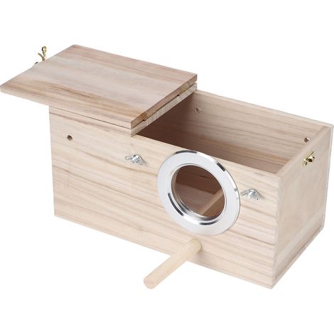 Nid en Bois Durable pour Perruches Calopsittes - Nichoir de Reproduction et Décoration (1/5)