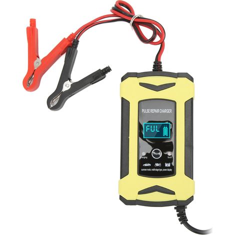 Chargeur de batterie intelligent 110-240V prise EU avec ventilateur de refroidissement, fonction entretien et impulsions haute/basse fréquence (1/5)