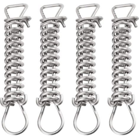 BUNTHAUS Lot de 4 ressorts complets pour bâche de piscine en acier inoxydable robuste pour tous les temps