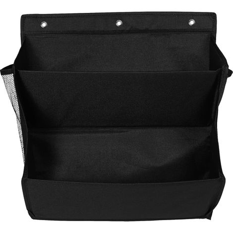 Étagère Murale à Chaussures Double Couche en Tissu Oxford Noir avec Crochets, Rangement Polyvalent et Gain de Place pour Chaussures Garage ou Intérieur (1/5)