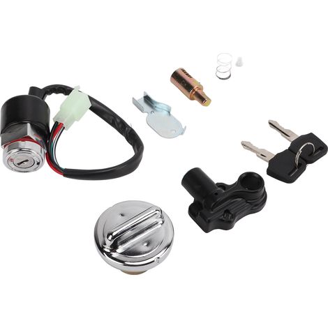 Neues Zündschloss-Set mit Tankdeckel, Helmschloss und 2 Schlüsseln für Skyteam Dax 50cc 125cc, Motorrad-Ersatzteil (1/5)
