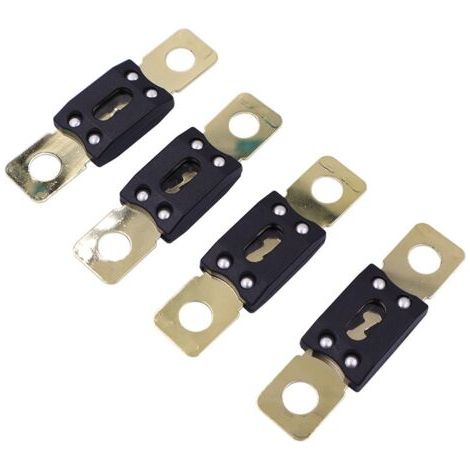 BUNTHAUS Packung mit 2 ANL-Sicherungshaltern mit transparentem Gehäuse und 2 ANL-300A-32VDC-Sicherungen für Audio- und Videosysteme, 300A