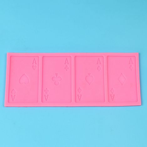 Lebensmittelechte Silikon-Backform in Pokerform für Schokolade, Kekse, Zucker, Backofen, Küchenutensil, 1 Stück (1/3)