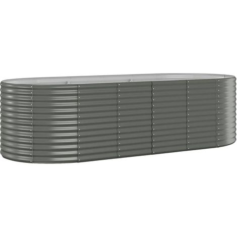 Maison Exclusive - Hochbeet Verzinkter Stahl 249x100x68 cm Grau