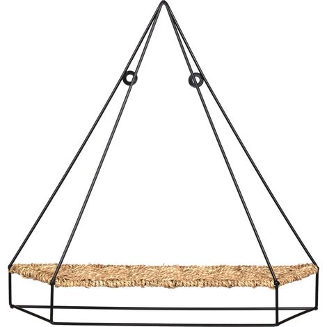 Etagère murale 1 niveau en corde et métal NATURAL LIVING (1/2)