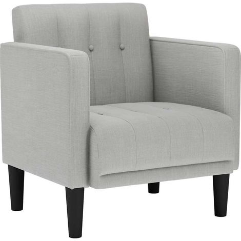 vidaXL Divano Sedia con Braccioli Grigio Nuvola 53 cm in Tessuto (1/5)