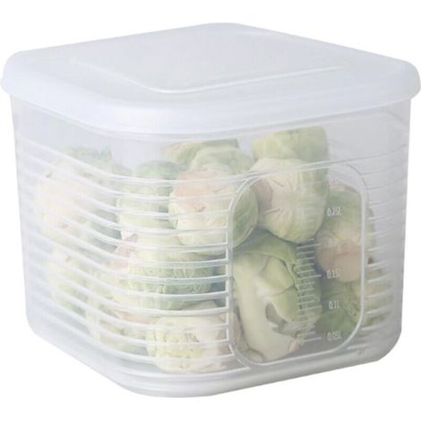 SABIR Boîte de Rangement Oignon Gingembre Ail, Matériau Sûr, évite les Odeurs, Polyvalente, Petite et Pratique, Adaptée au Stockage au Réfrigérateur, Idéale pour le Stockage dans la (1/4)