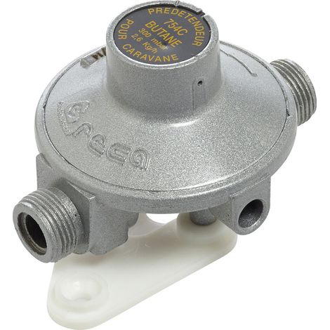Favex – Détendeur gaz butane 2.6kg/h – Pression 0.3 bar – Entrée mâle M20x150 – Pour camping et caravane