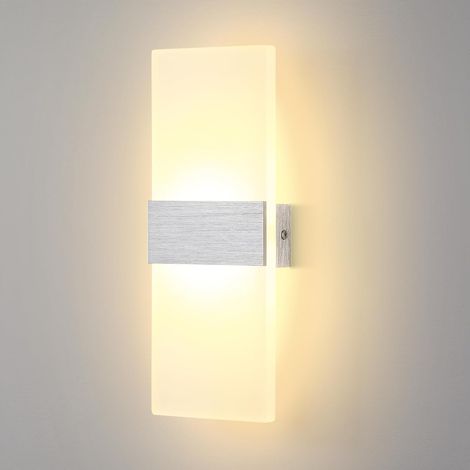 Applique murale LED d'intérieur 6 W, luminaire mural d'intérieur, idéal pour une chambre, un couloir, un salon ou un escalier (lumière blanche chaude) [Classe énergétique D]