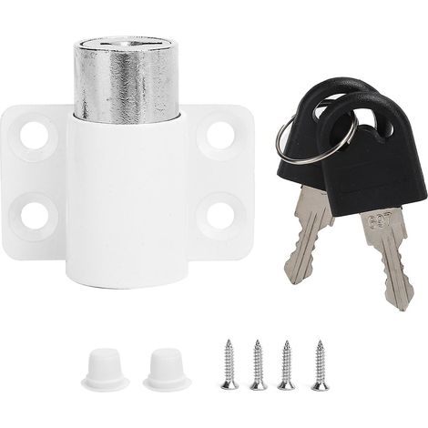 Verrou de sécurité blanc à 3 anneaux pour fenêtre coulissante, boucle antivol pour fenêtre en PVC et acier, maison (1/5)