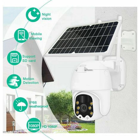 TrAdE Shop Traesio - Telecamera Esterna Full Hd 1080p 5.0mp Ptz Wireless Con Pannello Solare Wifi - (1/5)
