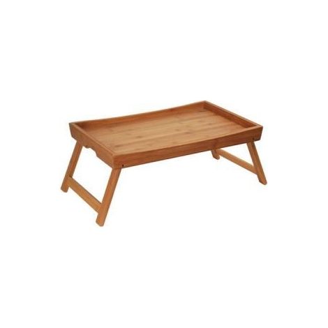 Plateau de lit - LA CHAISE LONGUE - Bambou - Dimensions 65x36x23 cm - Pieds pliants - Rectangulaire