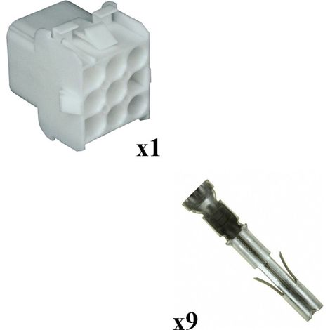 Kit Connettore Mate n lok Femmina con terminale femmina 3x3 Vie