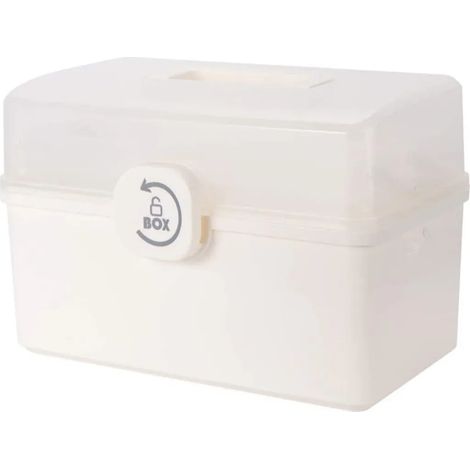 Boîte de Rangement pour Médicaments avec Compartiments Boîte de Premiers Secours pour Médicaments sur Ordonnance Sécurisée pour Enfants pour la Maison et les Voyages (1/5)