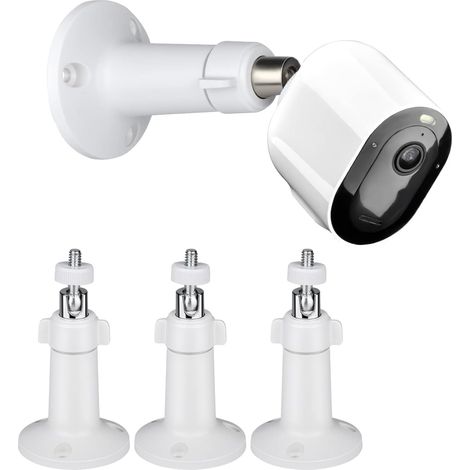 Support mural pour caméra de sécurité avec filetage standard 1/4"-20, compatible avec les modèles Arlo Pro 4, Arlo Ultra, Arlo Essential Spotlight, Ring Stick Up Cam Elite, Ring Stick Up Cam Plug-in e