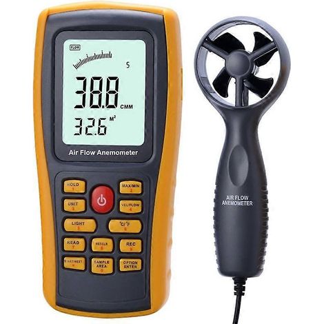 Anémomètre numérique LCD GM8902 de 2,6 pouces (jaune) (1/4)