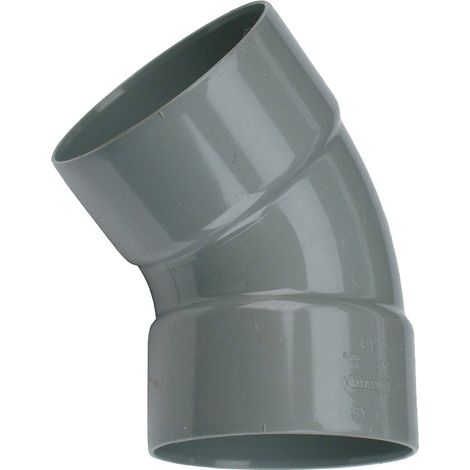 Coude PVC double femelle 45° WAVIN D100 gris foncé
