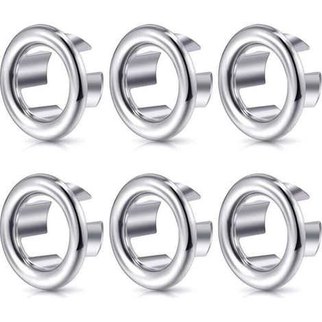 Set di 6 anelli decorativi di troppo pieno per lavello da cucina, tappo di scarico del bagno - Crezuo