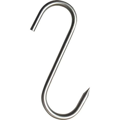 Sollbry Crochets de boucher en acier inoxydable de qualité supérieure de 5,9 pouces, traitement de la viande pour fumer à chaud et à froid, côtes de poulet à fumer (20 pièces)Aec (1/4)