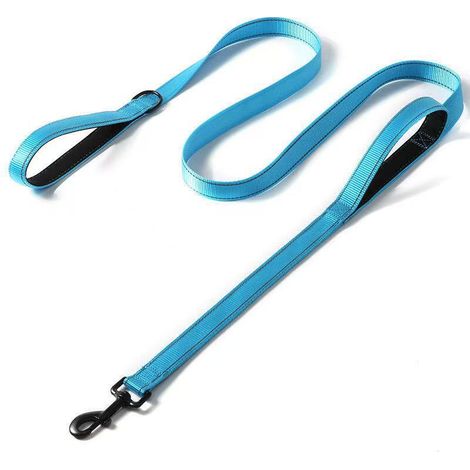 Laisse pour chien de 1,8 m (6 pieds), avec deux poignées réfléchissantes pour un contrôle et une sécurité optimaux, idéale pour les grands chiens. (1/3)