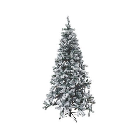 Árbol de Navidad “Sestriere” nevado de 150 cm – PVC con nieve esparcida – base de metal