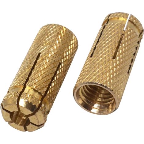Chevilles en laiton M12 - Lot de 15 - Acier jaune - Ancrage béton et brique - Pour maçonnerie lourde - 38 mm (1/5)