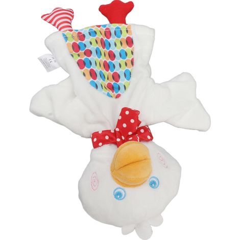 Couverture de sécurité pour bébé, douce et moelleuse, avec de jolis animaux en peluche, blanche. (1/5)
