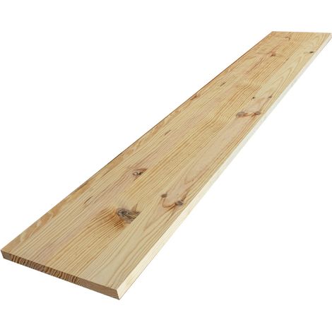 Tablette Pin Rustique bois massif, L.120 x l.30 cm, Ep.22 mm