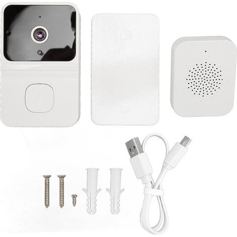 Sonnette vidéo sans fil WiFi intelligente avec vision nocturne-AquaForge