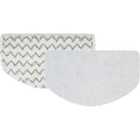 Lot de 2 lingettes de rechange pour balai vapeur Bissell série 5938 : absorbantes, réutilisables et lavables. (1/5)