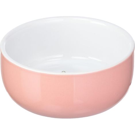 Nobby Nager - Ciotola in ceramica "Rabbit", colore: salmone, bianco, Ø 11 cm x 4,5 cm (1/4)