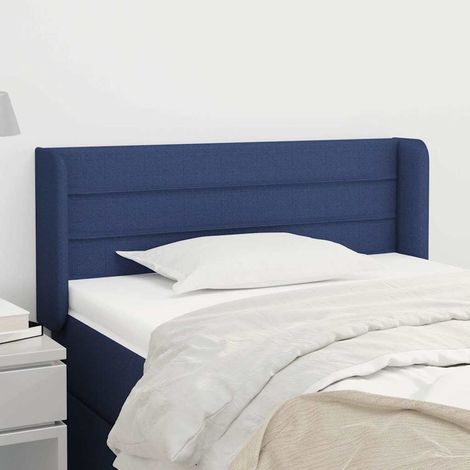 vidaXL Cabecero de tela azul 83x16x78/88 cm (1/5)