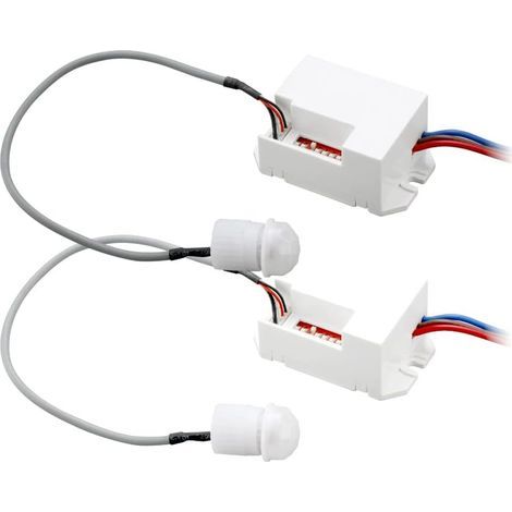 2 Détecteur de Mouvement Encastrable Plafond Infrarouge Blanc pour Éclairage - Distance Détection 3 à 6m en Champ Libre - Angle 360° - IP65 (1/5)
