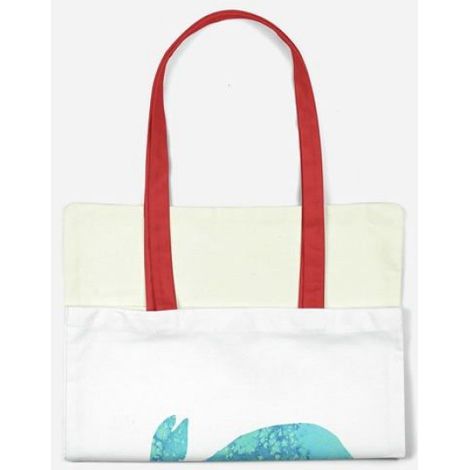 Sac shopping tote bag Bonamaison en coton 70 x 34 cm — porté épaule, lavable et réutilisable (1/4)